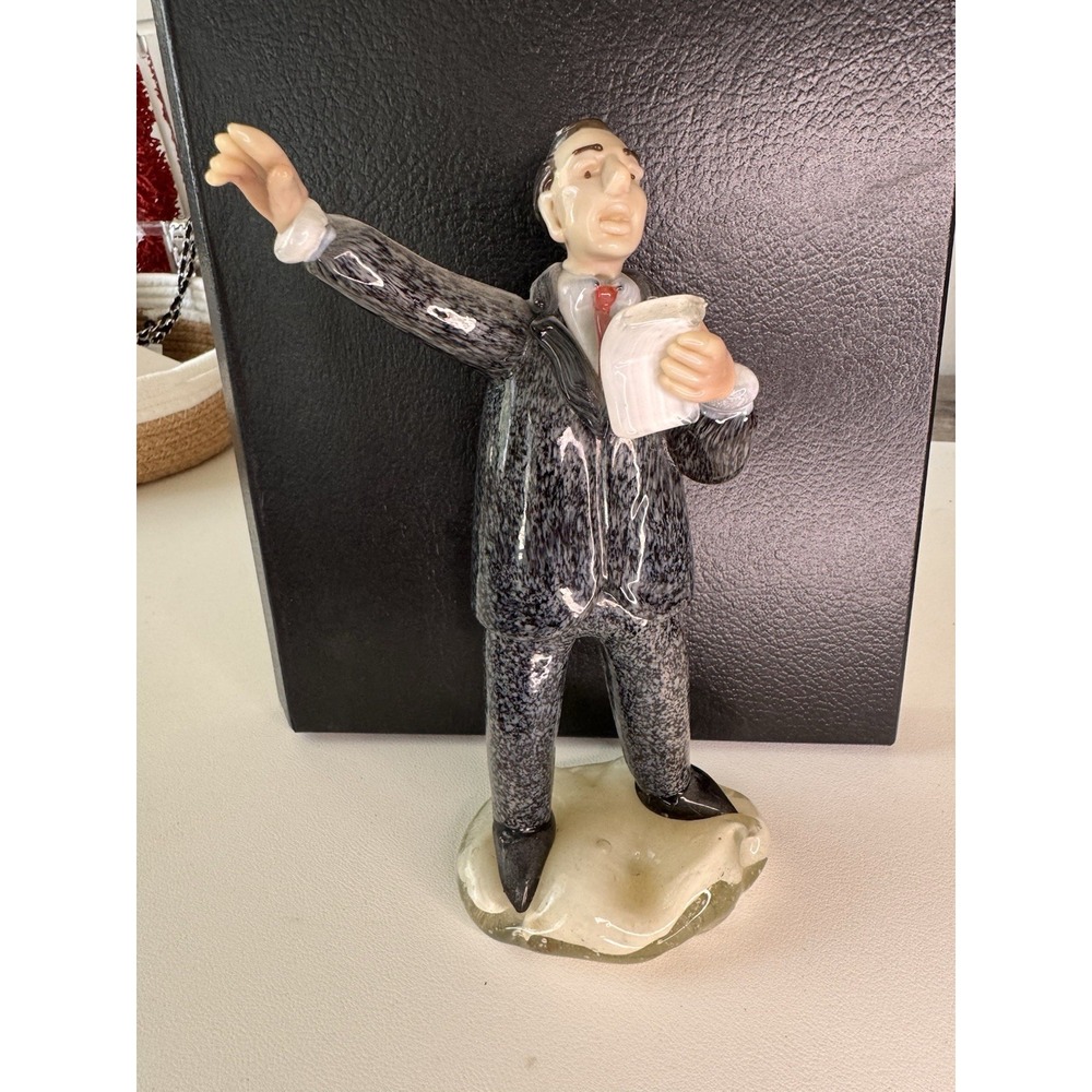 Vintage Murano Style Art Glass Politician Orator Lawyer Figurine Hand Blown 5.5" - Picture 2 of 11